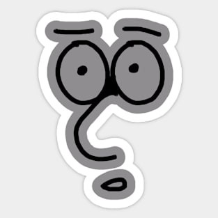 Cartoon face neutral Sticker